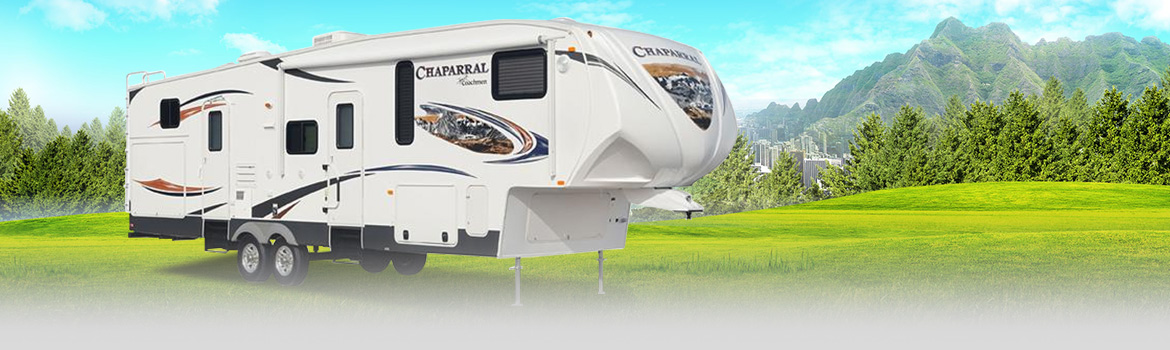 2014-Coachmen-Chaparral-Fifth-Wheel for sale in RV Max®, Loomis, California-LandscapeCampTreeCloudySky
